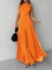 Elegante Zomer Mouwloze Doorzichtige Split Zoom Lange Jurk voor Dames