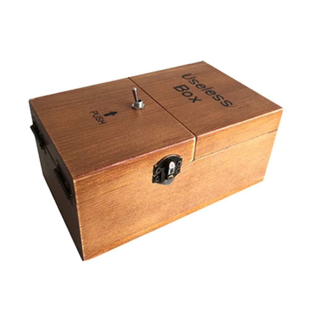 Holzfarbe Nutzlose Box Lass Mich In Ruhe Holz Nutzlose Box Kreative Elektronische Nutzlose Box Kinderspielzeug