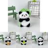 Adorable Plush Panda Keychain Cute Cartoon Animal Pendant Soft Toy With Pp Cotton Filling