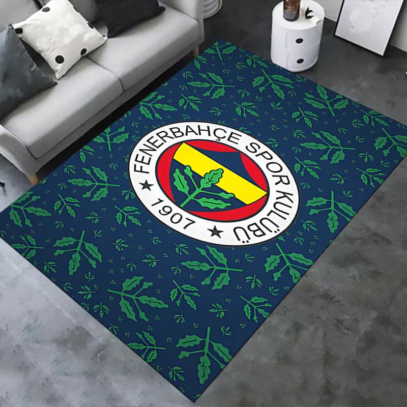 1pc Fenerbah?e Sports Club,Emblem,Pattern Office Carpet Soft Polyester Entrance Carpet Washable Non