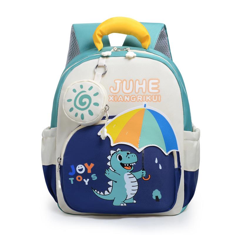 Neuer Schulranzen Cartoon niedlich spritzwassergeschützt Baby Junge und Mädchen Rucksack leicht Dinosaurier kleiner Rucksack