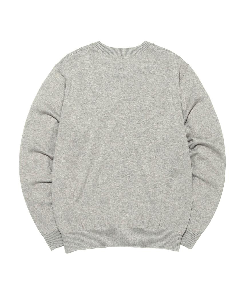 LEE Big Twitch Logo Linen Blend Knit Grey