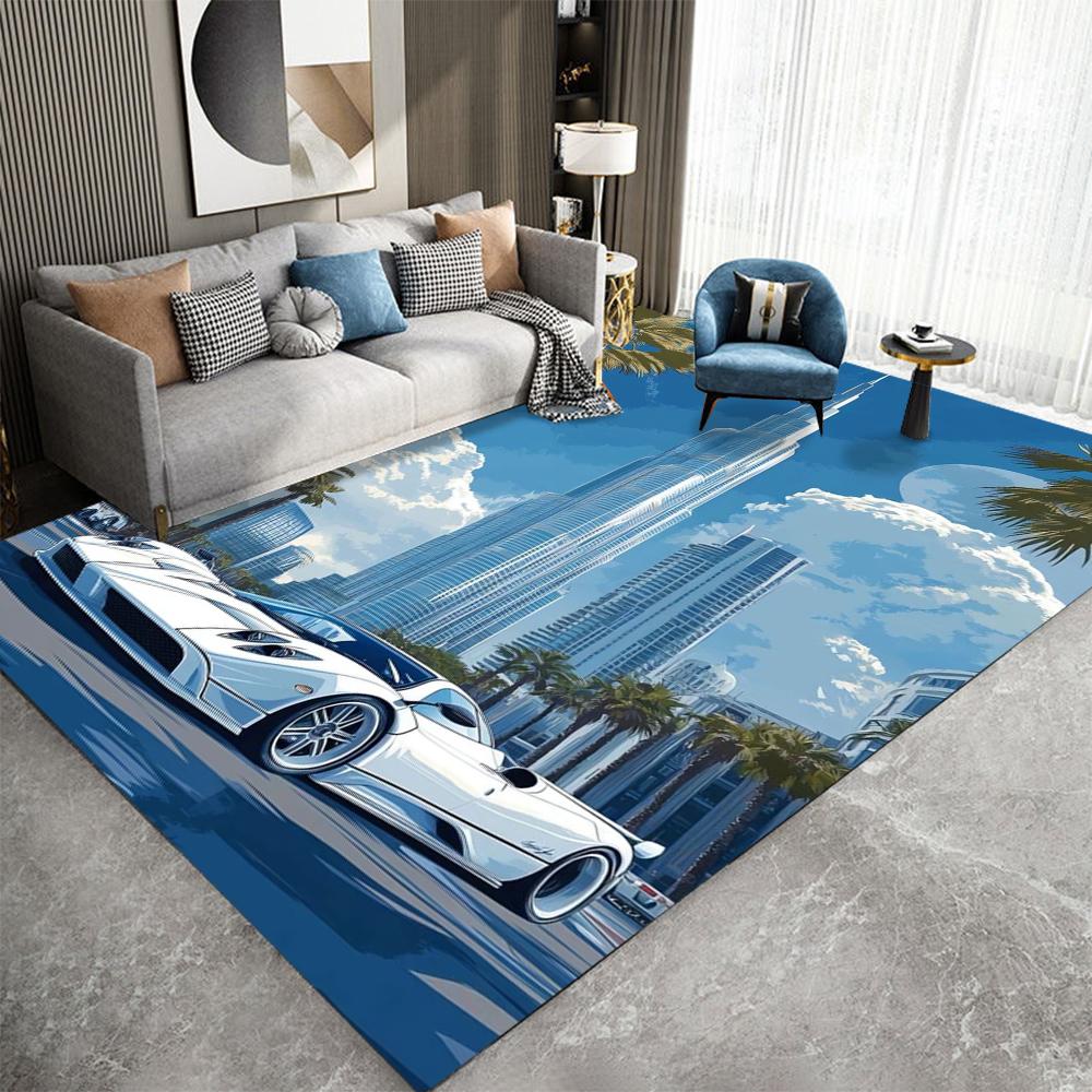 Car Carpet Cartoon Living Room Bedroom Kitchen Sofa Table Balcony Rug Non-slip Washable Mat Exquisite Home Ornaments