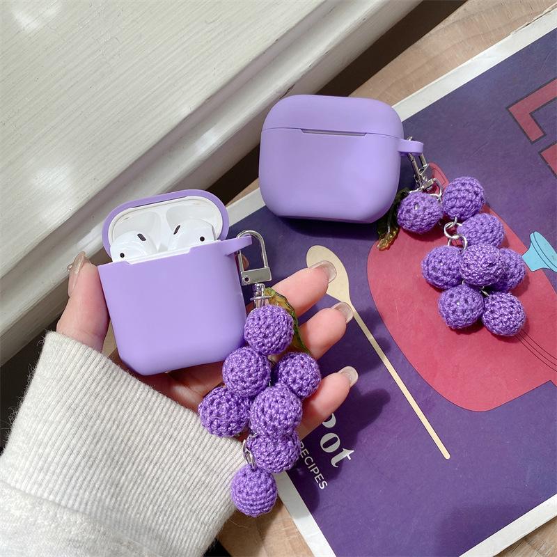 Violet knitted grape for AirPods pro1 generation protective cover 1 generation pro1 apple bluetooth headset case