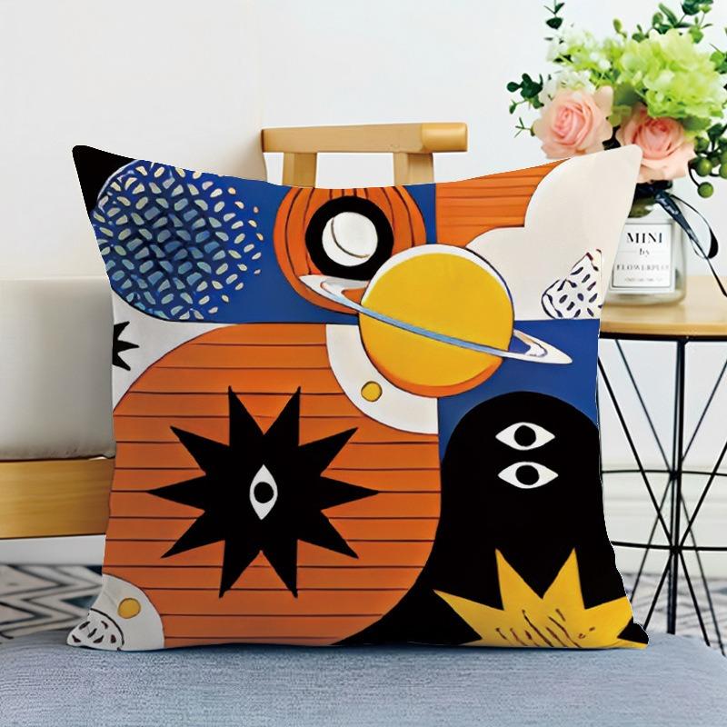 Colorful Geometric Print Decorative Pillowcase Bedroom Living Room Square Cushion Pillowcase