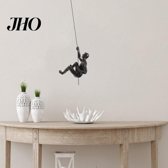 Rock Climber Statue Artistic Realistic Appearance Delicate Craft Wall Retro American Resin Pendant Ornament