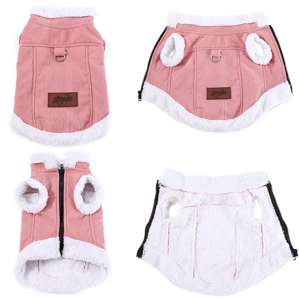Winter Warm Dog Coat Fleece Soft Collar Cotton Pet Outfits Cats Clothes For Small Dogs Puppy Vest Pet Clothing Sleeveless Jacket
