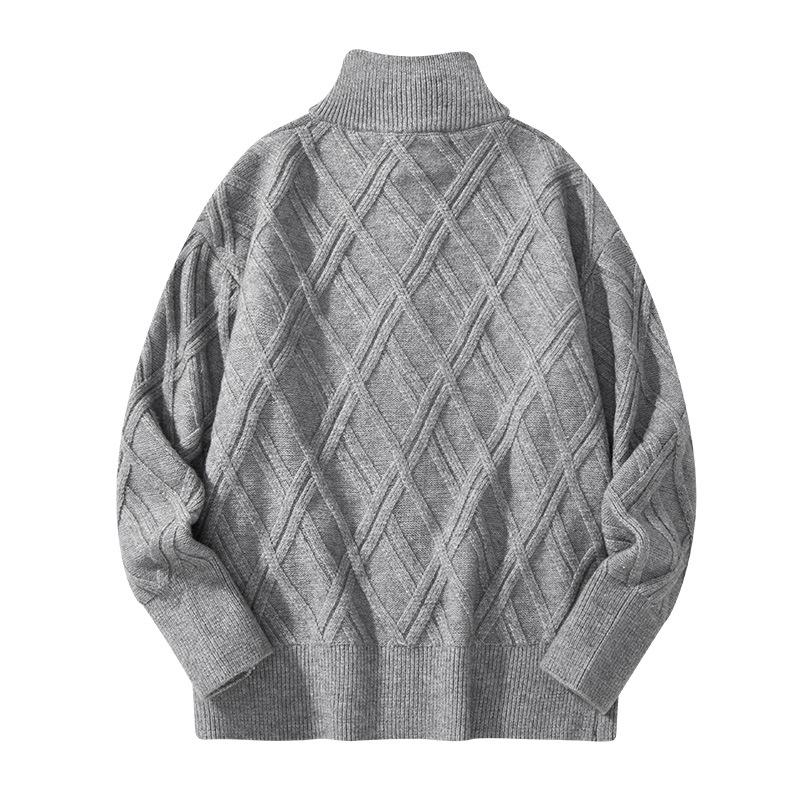 Pánské podzimní a zimní pletené zboží Stojáček Kardigan Módní ležérní svetr Kabát