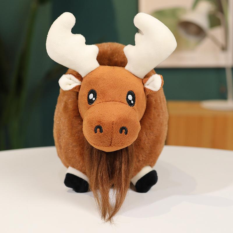 New Cartoon Animal Moose Plush Animal Doll Moose Plush Ornament Children's Holiday Gift