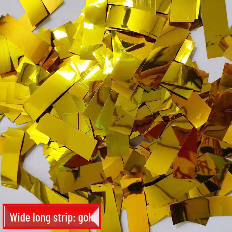 Машина Радуга Золотые Блестки Свадебная Сцена Пушка-Конфетти Лепестками с Цветной Бумагой и Лентами