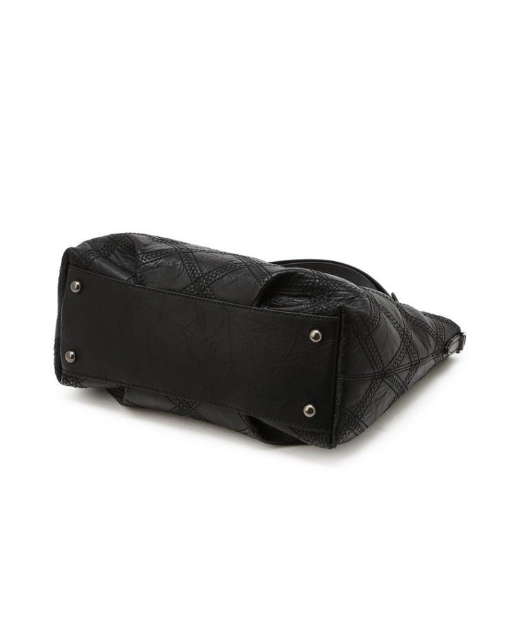 Daks Womens Accessories Black Cowhide Embroidered Dd Logo Chain Tote Bag_Dcba6E324Bk