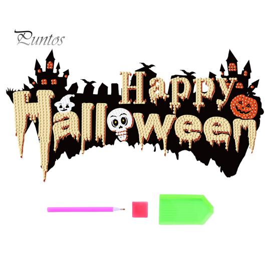 

1 комплект, наклейка с алмазной живописью на Хэллоуин, изысканная красочная наклейка со стразами, набор для рукоделия, украшение стены «сделай сам» Sets