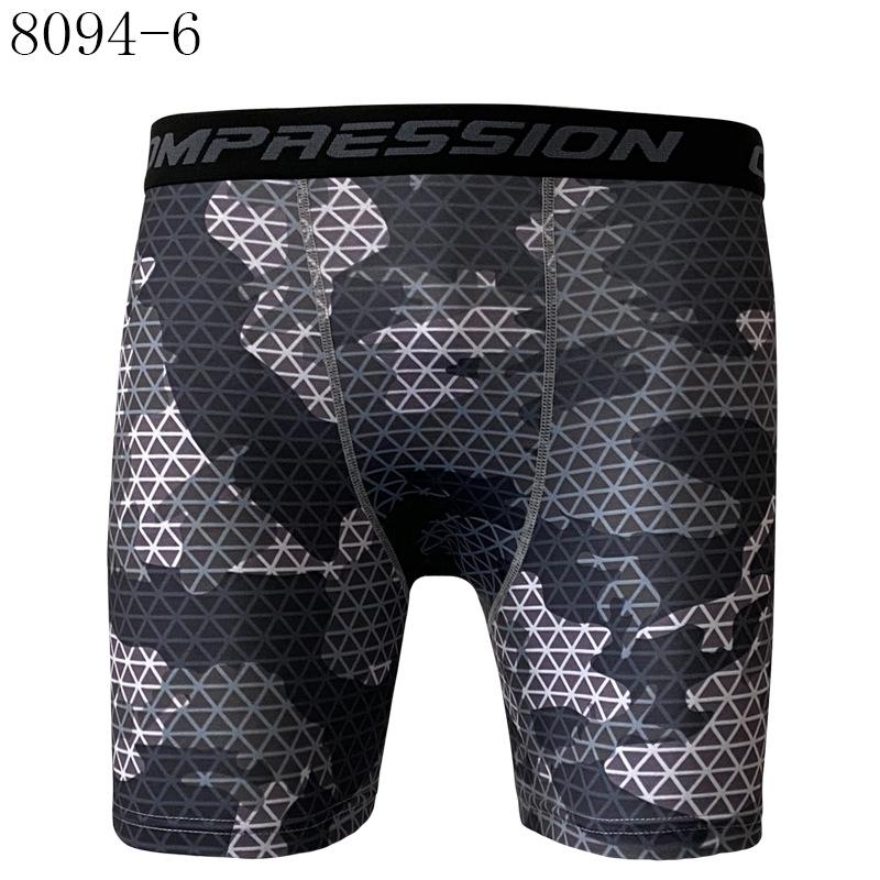Men's Quick-Dry Camouflage Training Shorts: Moisture-Wicking, Tight-Fit Fitness Base Layer for Running