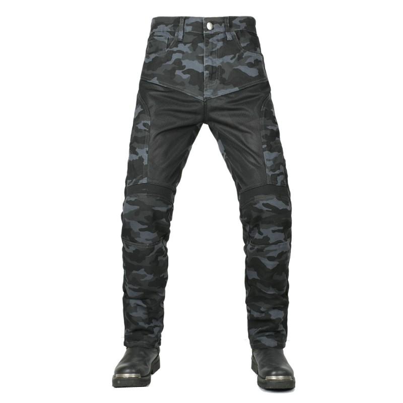 Womens Motorcycle Riding Jeans - Camo Breathable Slim Fit Crash Protection Biking