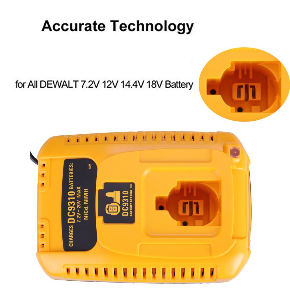 Akkuladegerät DC9310 für DEWALT 7,2V-18V NiCad & NiMh Akkus DW9057 DC9071 DC9091 DC9096