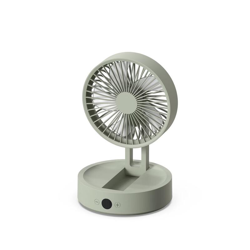 ZISIZ Portable Foldable Fan with Night Light & Remote