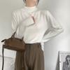 Versatile Semi-turtleneck Inner Top Women's Spring Simple Casual Long-sleeved High-end Knitted Base Layer