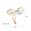Zircon Rhinestone Bow Tie Brooch Female Simple Crystal Pearl Personality Bowknot Fashion Pin Suit Anti-light Corsage Jewelry