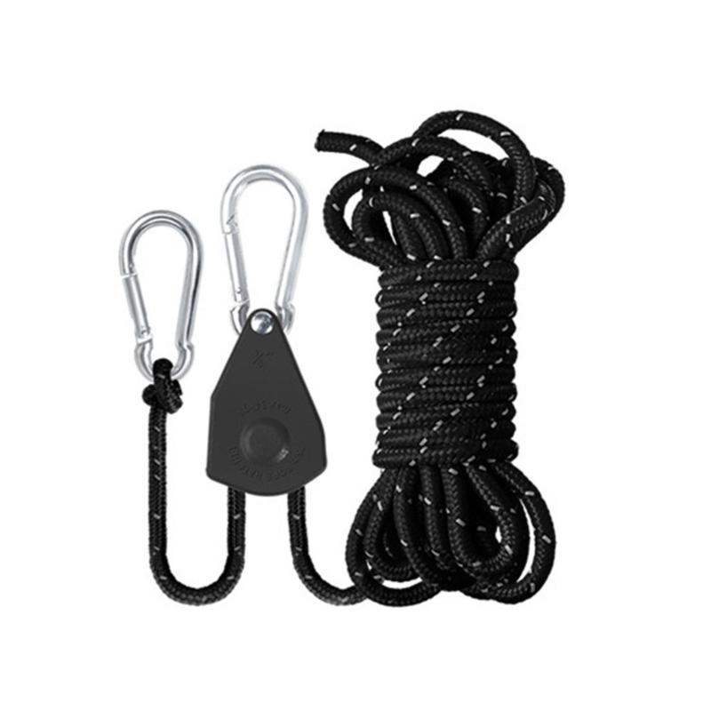Tent Tie Downs Rope Hangers Camping Pulley Rope Adjustable Reflective Tie Downs Rope Hangers Tent Guide Rope for Outdoor