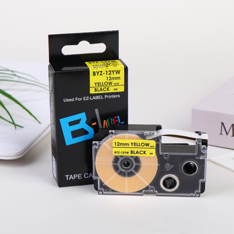 9/12mm Label Tape Compatible with XR-9WE XR-12XWR Ribbon Tape for KL-60L/100/120/130/170PLUS/180/E300/780/820/7400/8700/8800 CW-