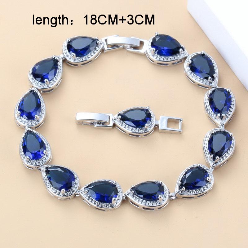 Water Drop Female Bracelet Bangle Natural Crystal Romantic Wedding 12-Colors Fine Jewelry For Women Gift