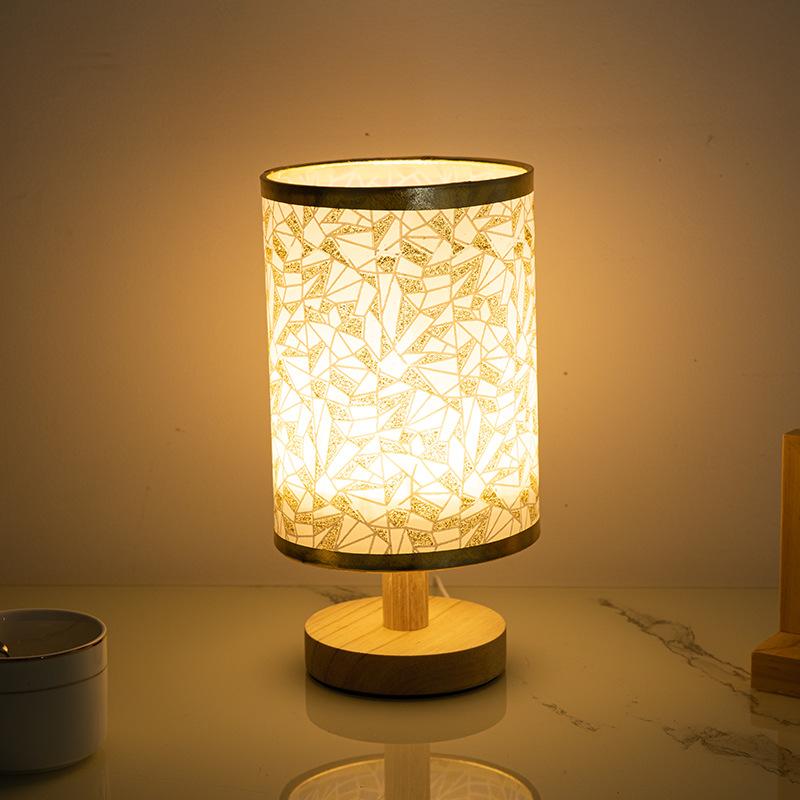Usb Bedside Lamp Night Lights Table Lamp With Cylinder Lamp Shade For Bedroom Bedside Lamp Study Dormitory Led Night Light