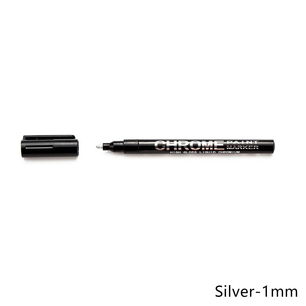 0.7/1/3mm Electroplating Chrome Mirror Marker Silver Liquid Hand-repair Chrome-plated Metal Waterproof Pen Craftwork Paint Pen