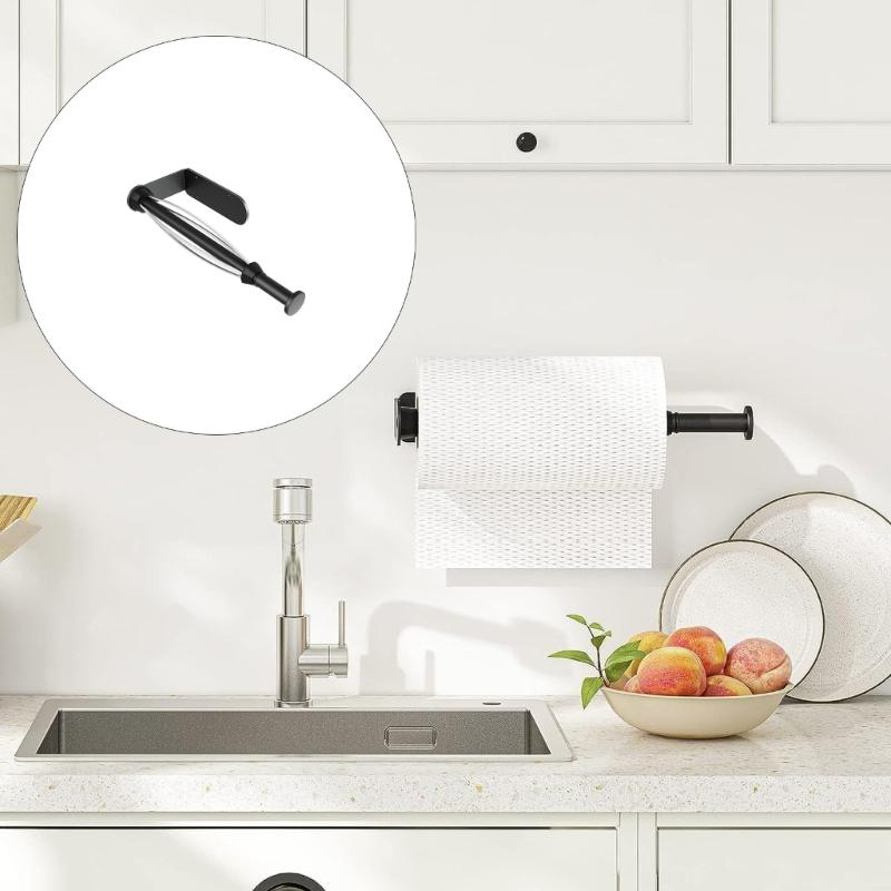 Modern Dampening System Under Shelf Kitchen Organizers For Paper Towels Aluminum Foils Rolls Rustproof Nonrust Steel Wall Mounted Dispenser