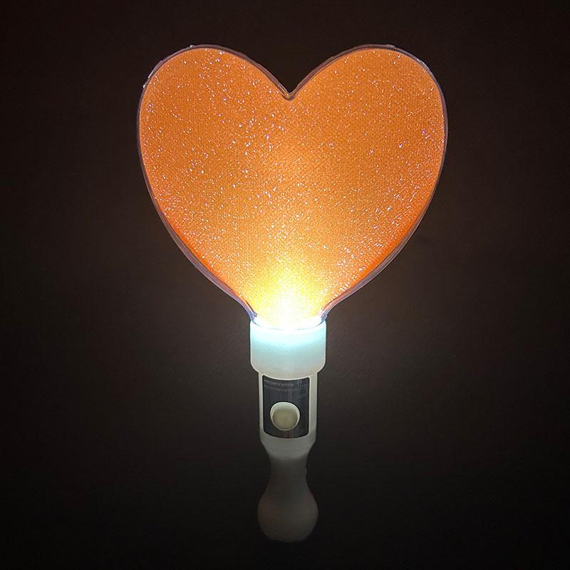 Light-Up Heart & Pentagram Glow Stick with Sound Shaker for Creative Activities