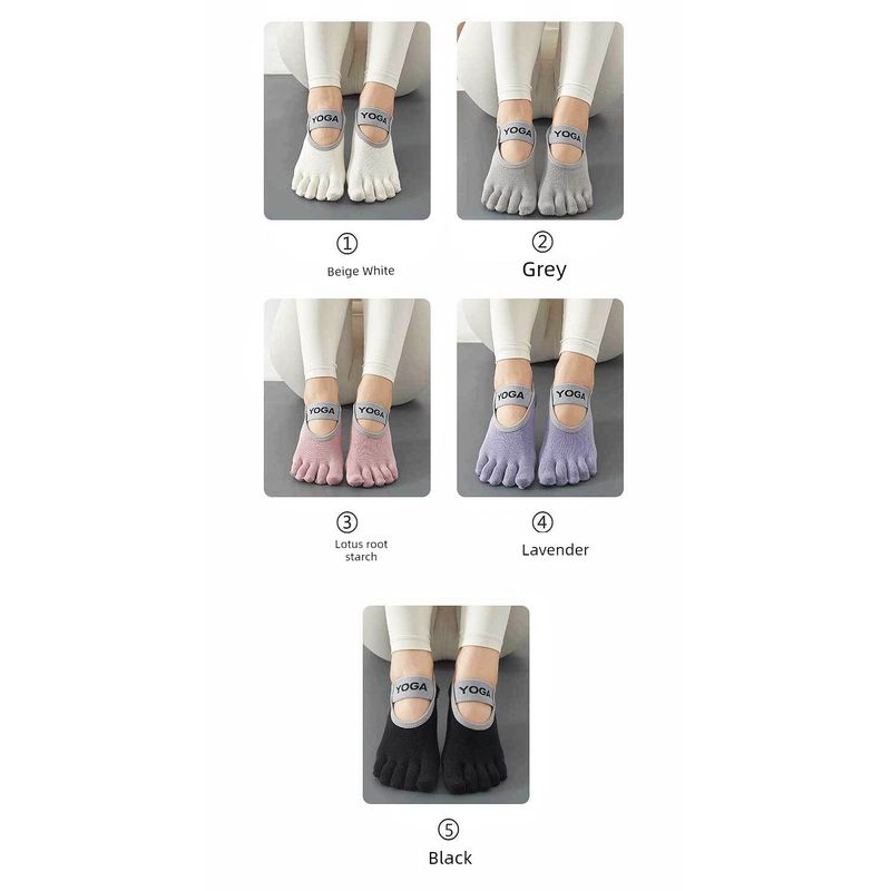 

Pilates Professional Summer Indoor Fitness Anti-Slip Socks [Two pairs] creamy-white + creamy-white