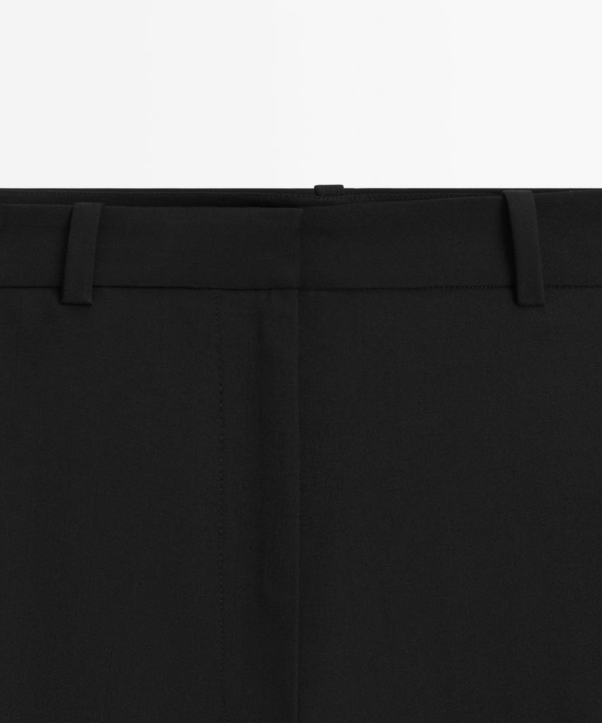 Masimodutti Wool Blend Stitch Detail Pants