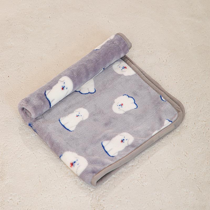 All-Season Double-Sided Flannel Pet Bed Pad and Cat Sleeping Blanket