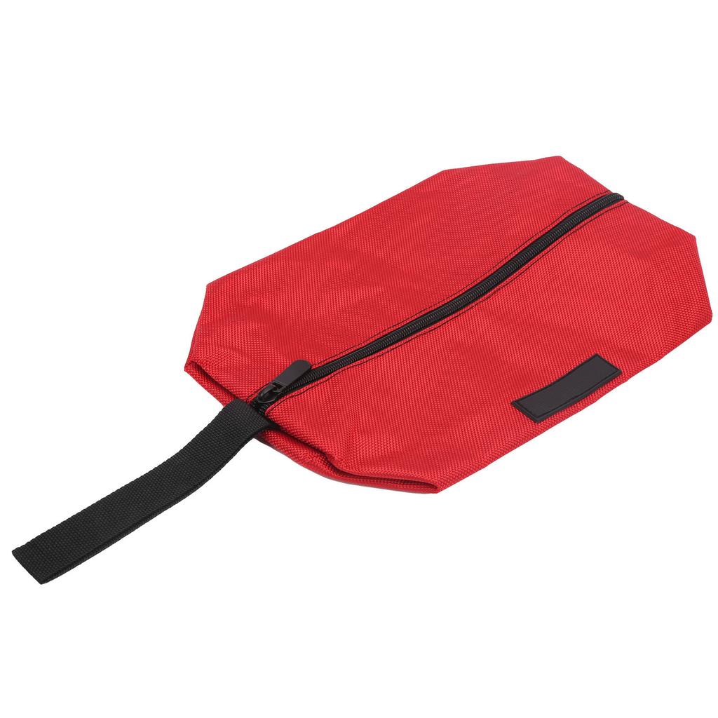 Tool Bag MultiPurpose Thick Electrician Portable Waterproof 1680D Oxford Cloth L(Red )