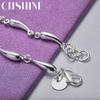 CHSHINE 925 Sterling Silver Water Drop Chain Bracelet Fashion Charm Wedding Party For Women Jewelry