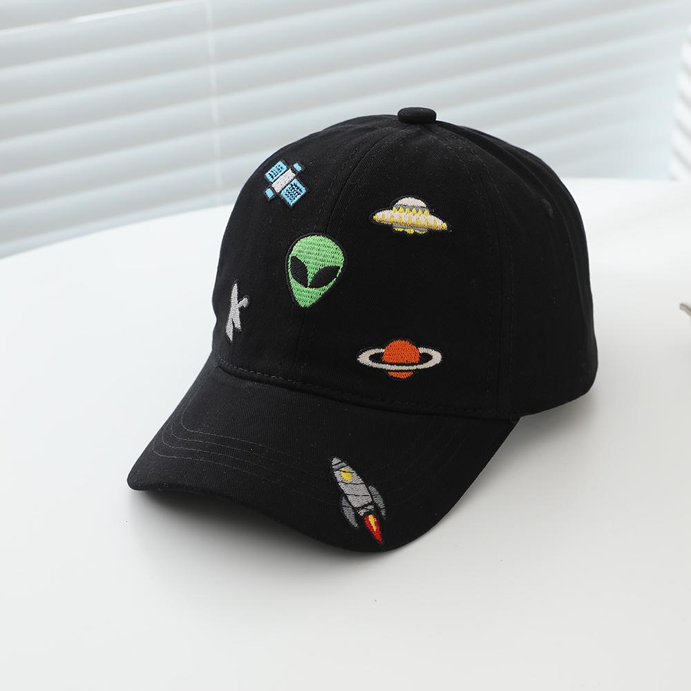 Japanese and Korean cute alien children's baseball cap, cartoon baby baseball cap, sun hat for spring outdoor use