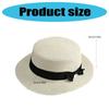 Elegant Straw Hat With Bows Detail Comfortable Women's Straw Garden Headwear For Bridal Party Church Occasion