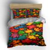 Colorful Maple Leaf Pattern. Bedding Sets Duvet Cover Sets Duvet Covers Pillowcases(1 * Duvet Cover 2 * Pillowcases Without Duvet Insert)