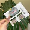 1/3Pcs Flower Small Shark Clip Set Acrylic Cartoon Capybara Hair Clip Miss Hippo Hair Claw  Travel