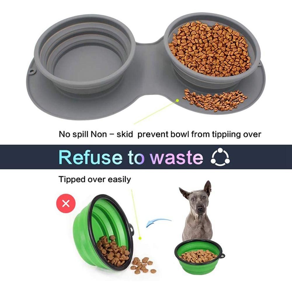 To Clean Portable Collapsible Foldable Silicone Slow Feeder Pets Supplies Dog Bowl Feeding Bowl