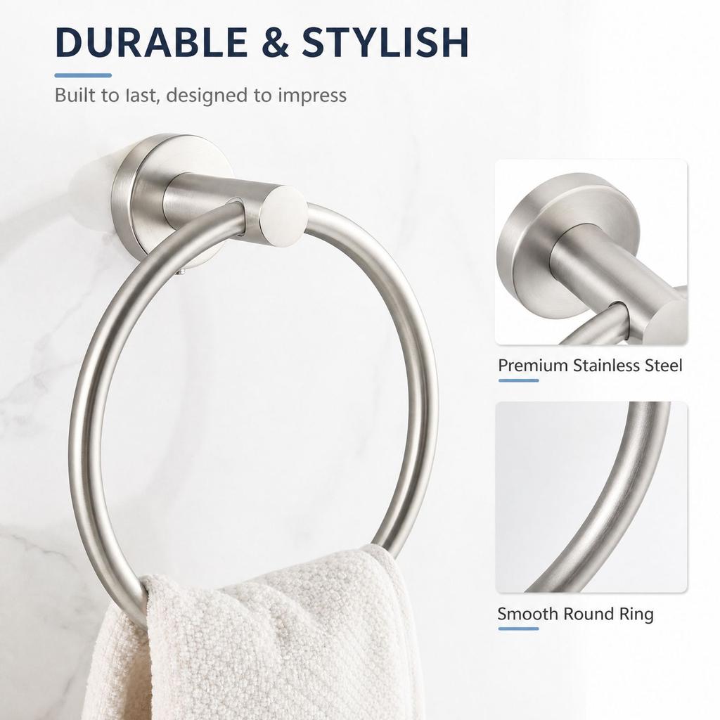 Stainless Bathroom Towel Towel Holder for Hand Towels and Washcloths