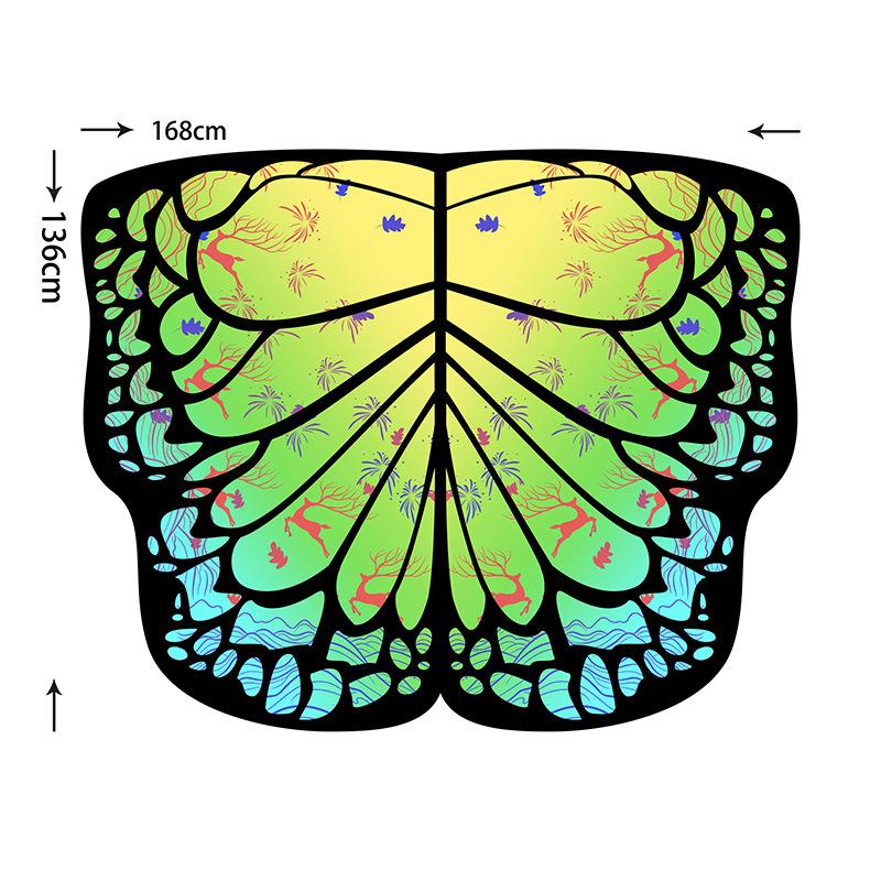 Butterfly Cloak Gradient Halloween Dance Shawl Wings