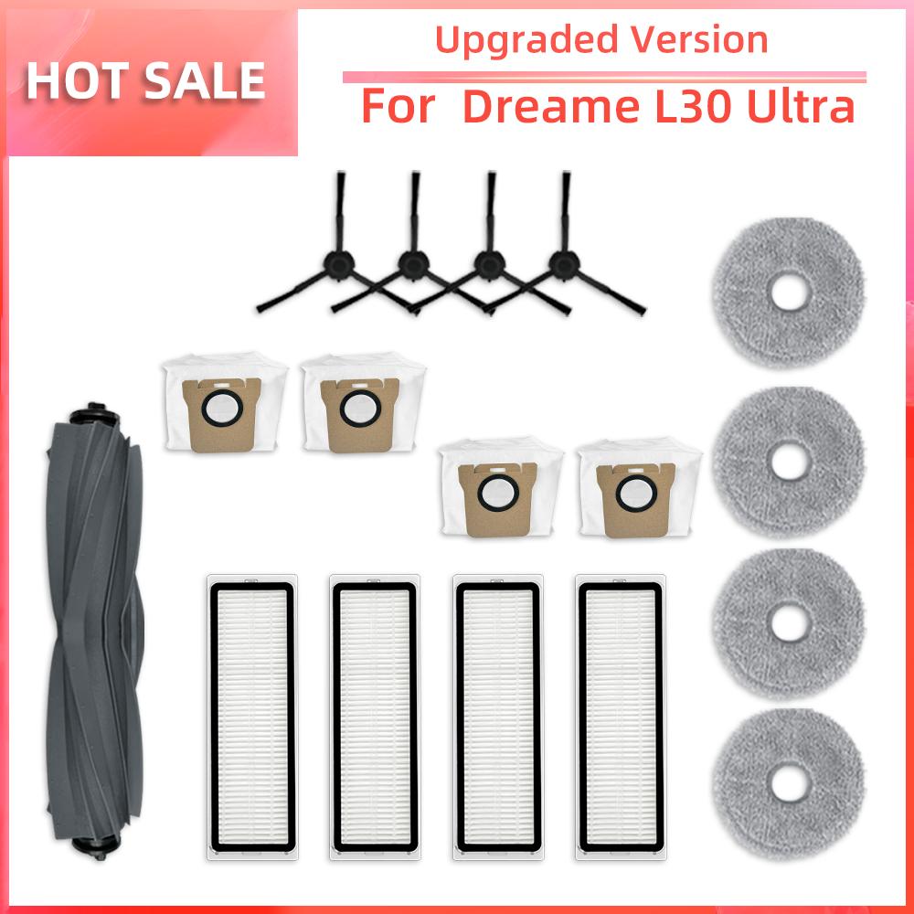Compatible for Xiaomi Dreame L30 Ultra Robotic Vacuum Main Side Brush HEPA Filter Mop Pad Dust Bag Replacement Parts Accessories