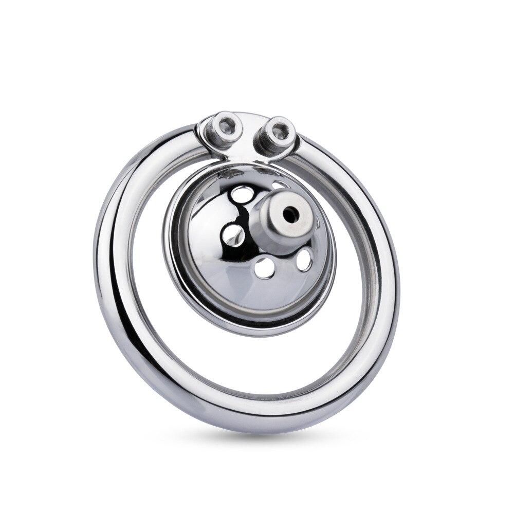 Metal Hollow CB Lock Men's Penis Cage with Catheter Cock Rings  Sex Toys Stainless Steel  Urethral Chastity BDSM