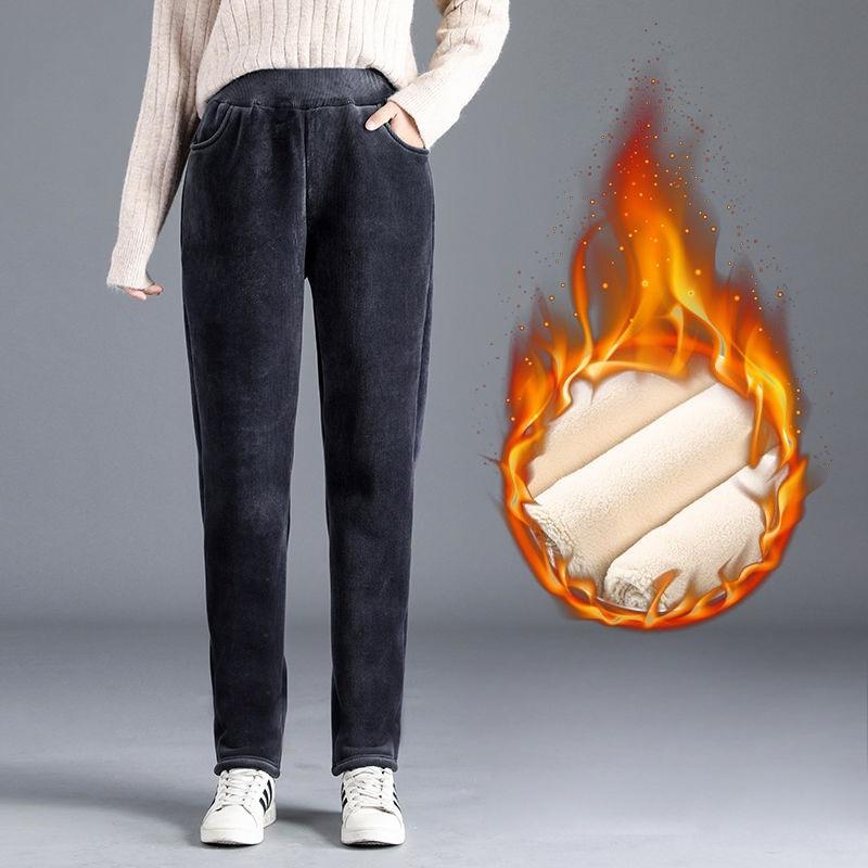 Fleece Pants Winter Women Thick Corduroy Women Baggy Trousers Loose Korean Style Harem Pants Dad Jeans