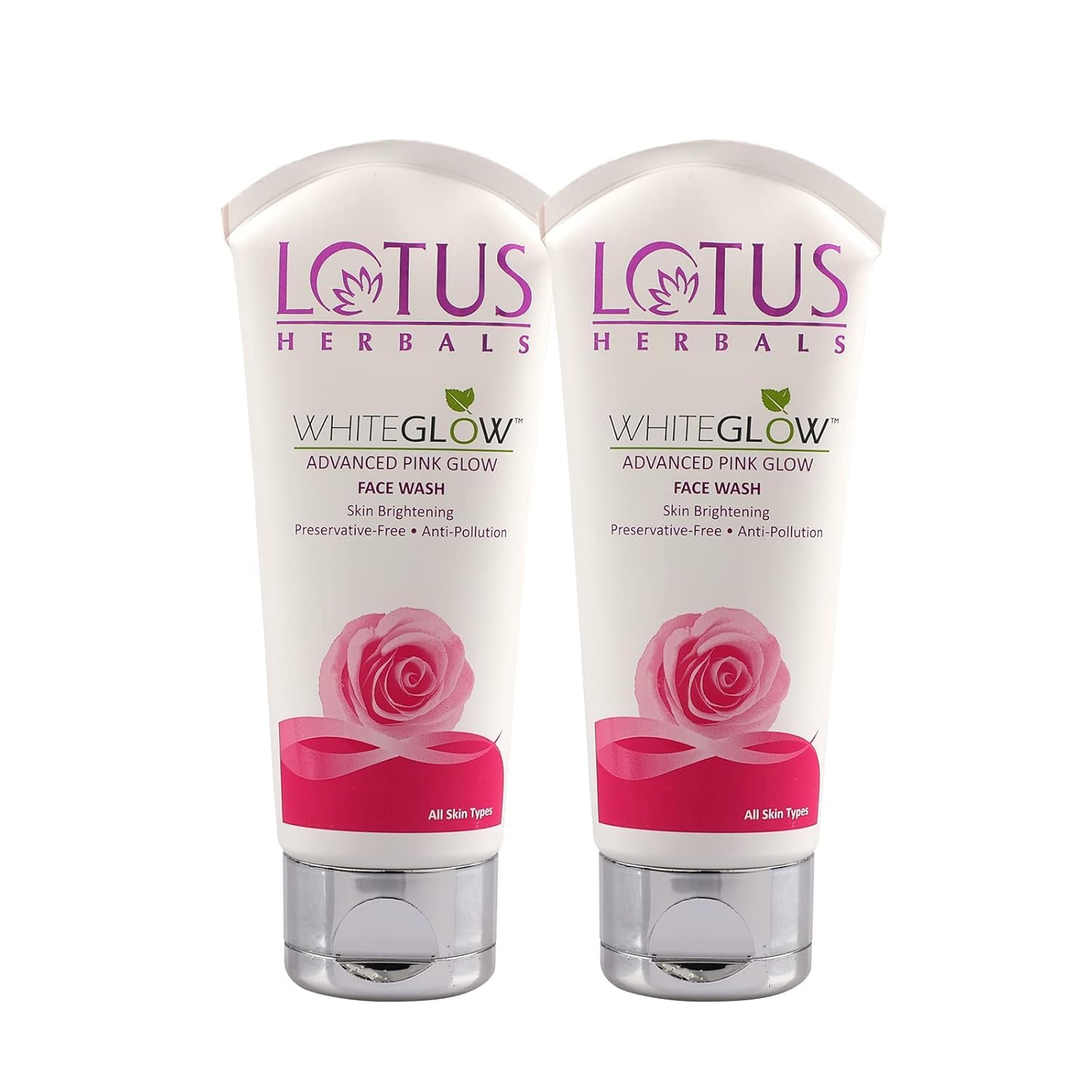 Lotus Herbals Whiteglow Advanced Pink Glow Brightening Face Wash | Skin Brightening | Sulphate Free | Anti-Pollution | For All Skin Types | 100g (P