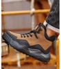 Men's Lightweight Steel Toe Safety Shoes: Anti-Smash, Anti-Puncture, Breathable, Fashionable, and Wear-Resistant Work Footwear.