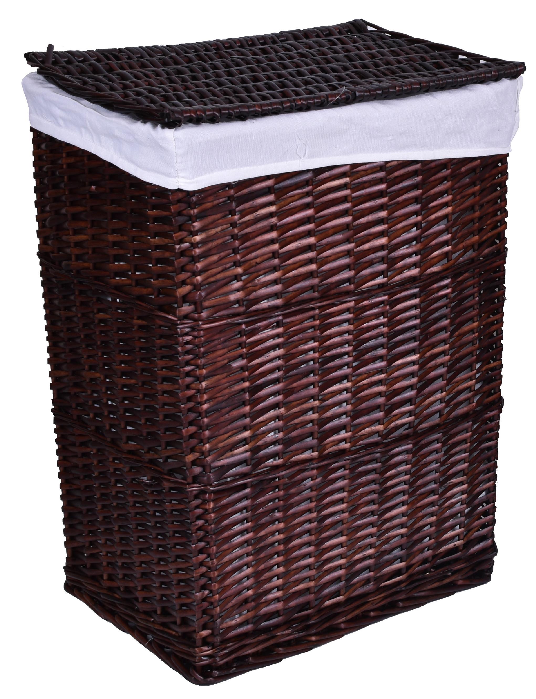 Cesta de Mimbre Marrón 72 L
