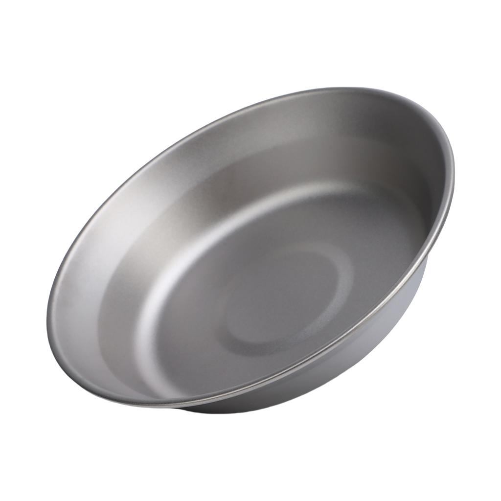 500ml Pure Ti Camping Plate Lightweight Ti Dish Cookware Outdoor Backpacking Plate for Camping Hiking Kitchen