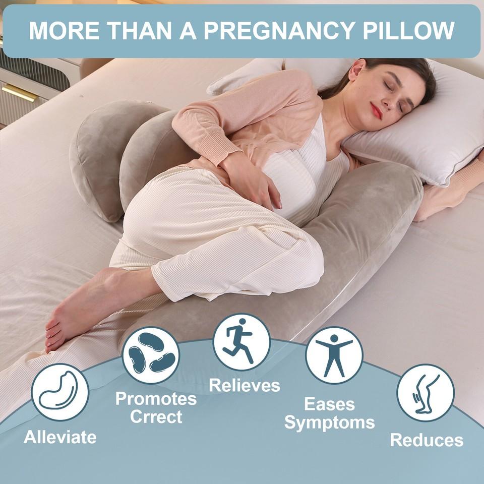 Velvet Pregnancy Pillow Detachable Pillowcase Can Support Buttocks And Legs