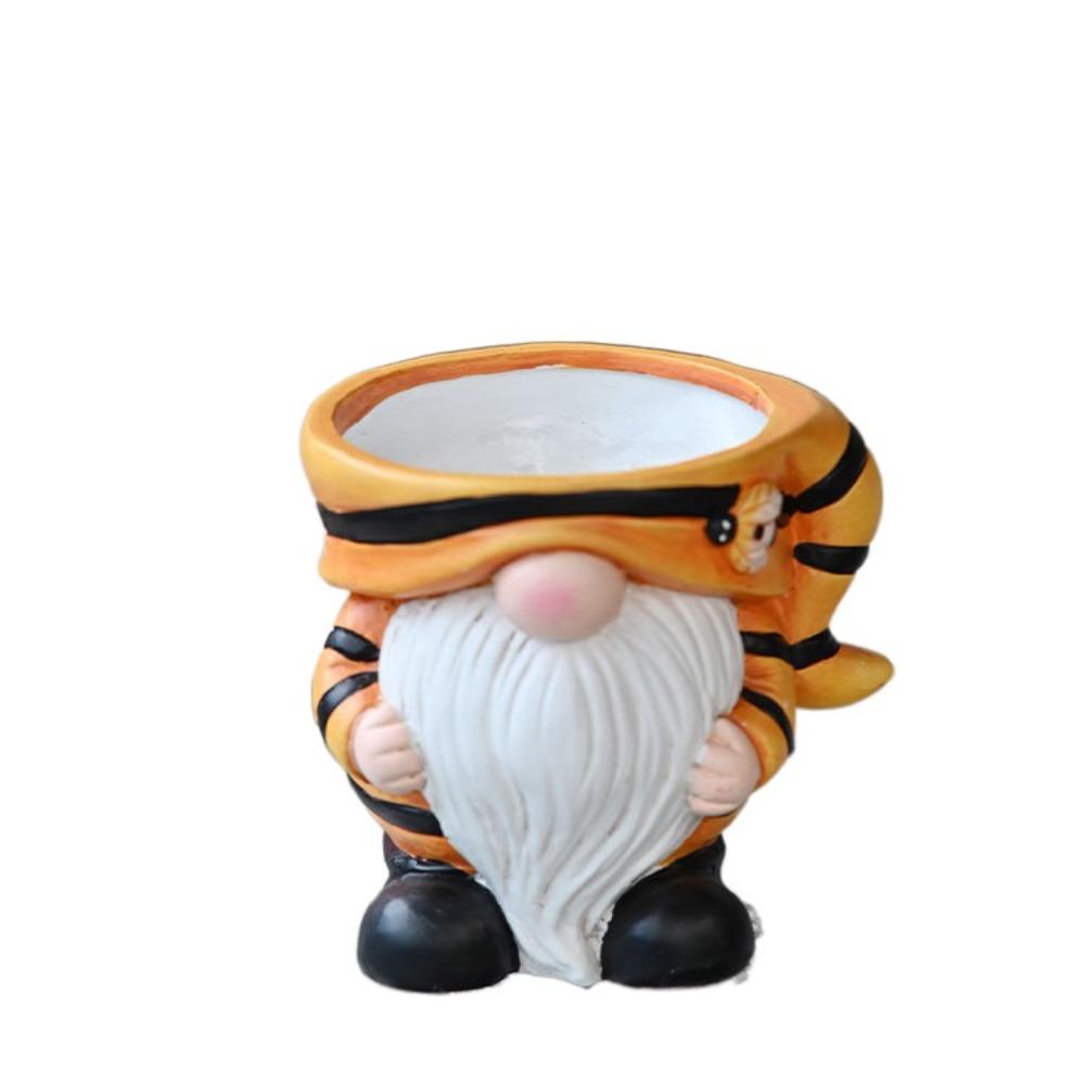 

Adorable Christmas Elf Pot Figurine Exquisite Succulent Flower Pot Hydroponic Flower Holder Plant жёлтый